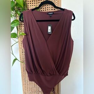 Express maroon colored, bodysuit size large new with tags